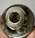 1927 Meriden International Silver Cocktail Shaker Amber Ball Top Art Deco