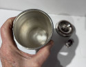 1927 Meriden International Silver Cocktail Shaker Amber Ball Top Art Deco