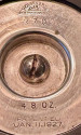 1927 Meriden International Silver Cocktail Shaker Amber Ball Top Art Deco