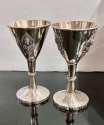 Art Deco Sterling Silver Cocktail Shaker Set with 12 Glasses