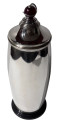 1927 Meriden International Silver Cocktail Shaker Amber Ball Top Art Deco