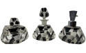 Czech  Art Deco Crystal Perfume and Powder Vanity Set by Karl Palda