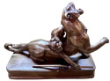 Wilhelm Widemann German Artist Bronze 1920s Woman and Lion