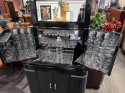 Original Philco Radio Bar Restored Complete Glassware. Bluetooth& Ebony Finish