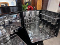 Original Philco Radio Bar Restored Complete Glassware. Bluetooth& Ebony Finish