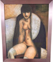 Cubist Female Art Deco Style Canvas Original Painting