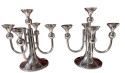 Hungarian Sterling Modernist Art Deco Candlesticks: Rare Matching Pair