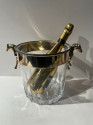 Equestrian Silver and Crystal Champagne Cooler
